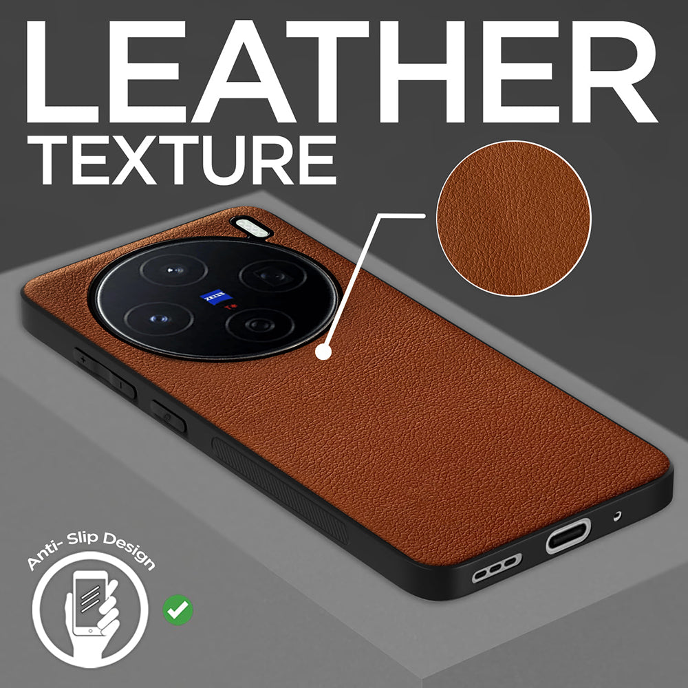 Leather PC TPU Cover for Vivo X200 5G