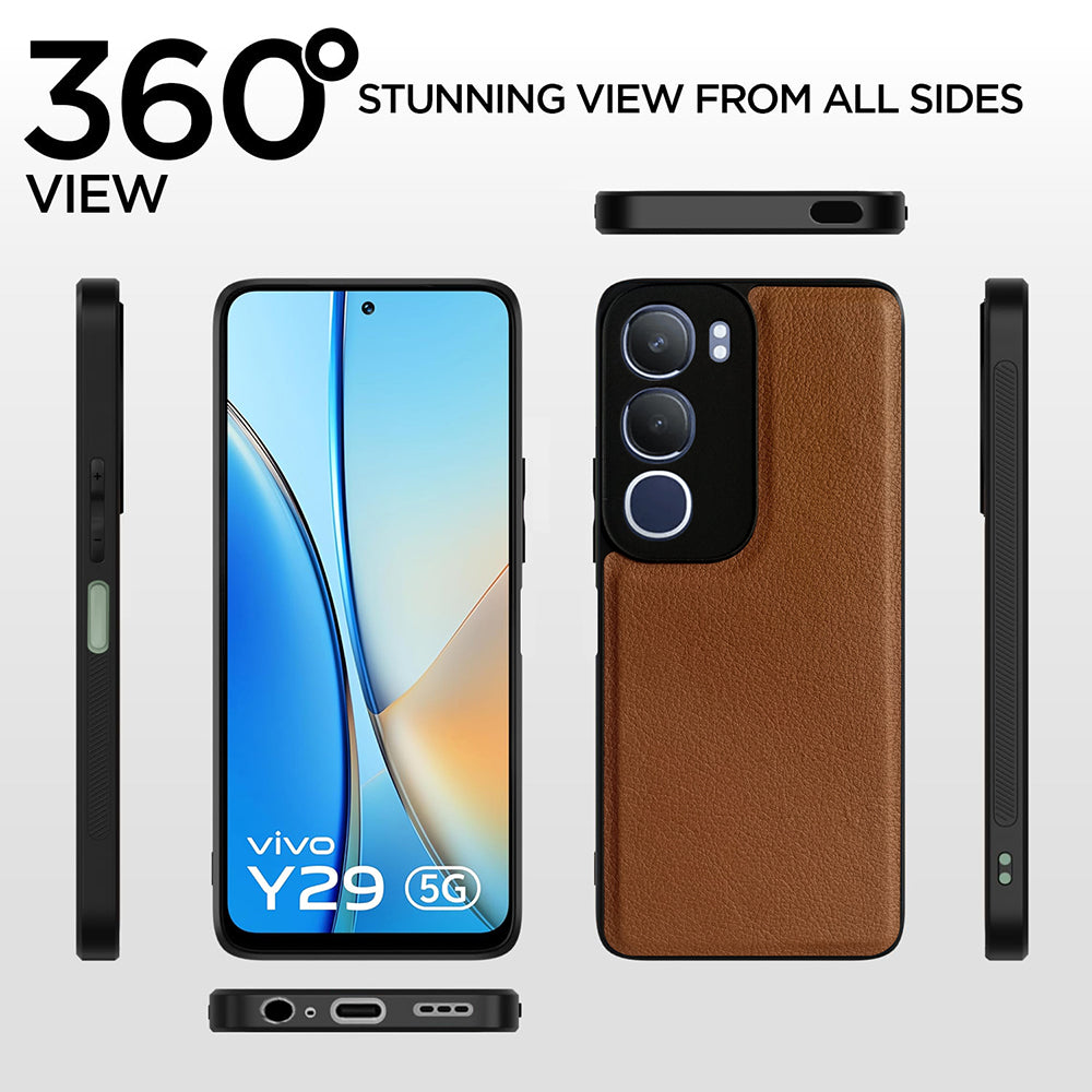 Leather PC TPU Cover for Vivo Y29 5G