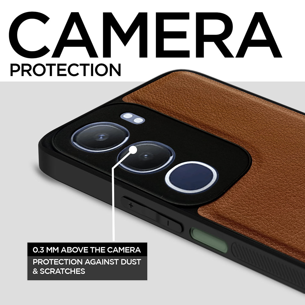 Leather PC TPU Cover for Vivo Y29 5G
