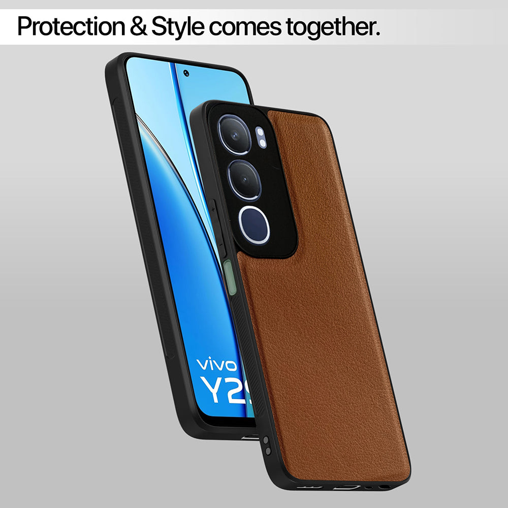 Leather PC TPU Cover for Vivo Y29 5G