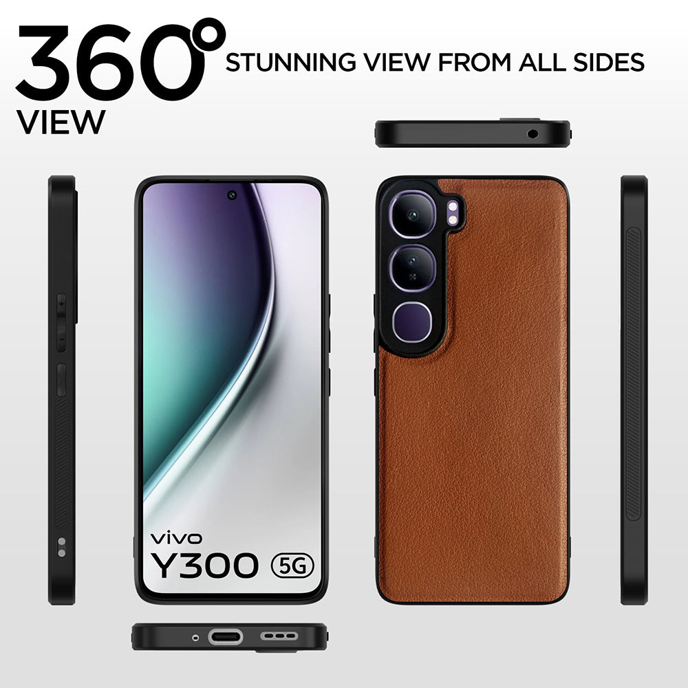 Leather PC TPU Cover for Vivo Y300 5G / V40 Lite 5G