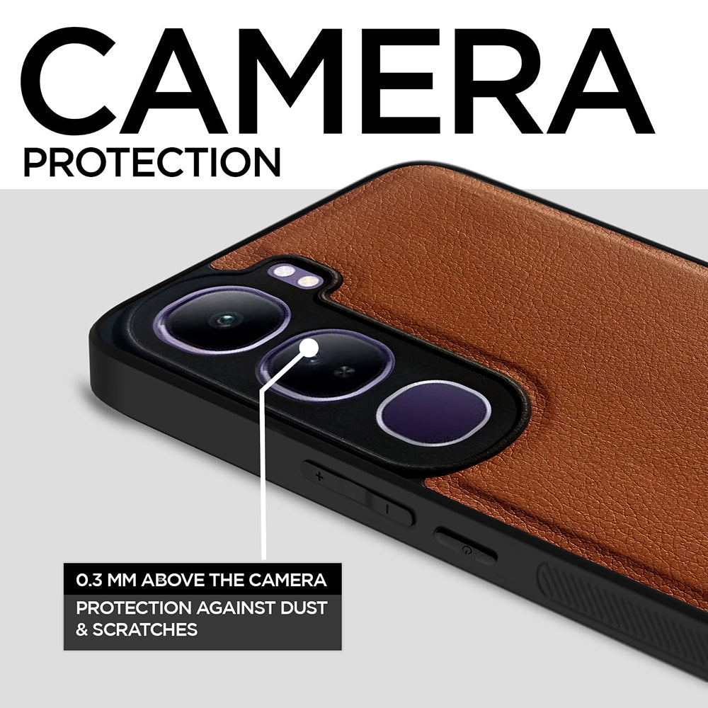 Leather PC TPU Cover for Vivo Y300 5G / V40 Lite 5G