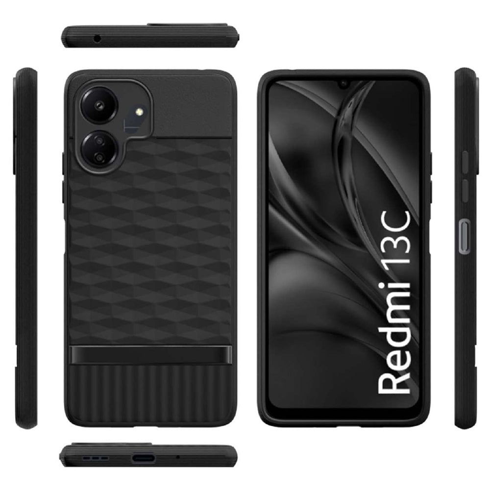 Shockproof Flexible Soft Silicone Back Cover for Mi Redmi 13C 4G / Poco C65 4G