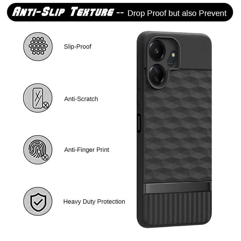 Shockproof Flexible Soft Silicone Back Cover for Mi Redmi 13C 4G / Poco C65 4G