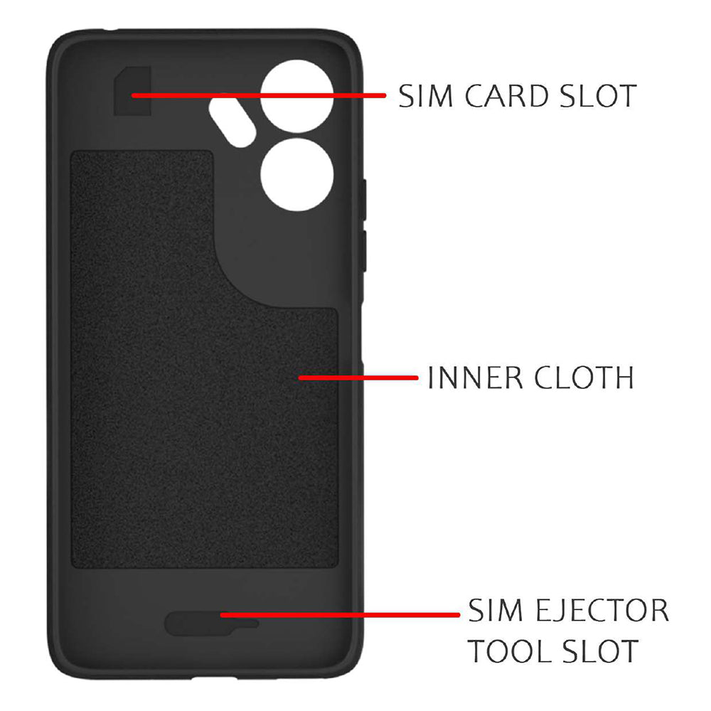 Shockproof Flexible Soft Silicone Back Cover for Mi Redmi 13C 4G / Poco C65 4G