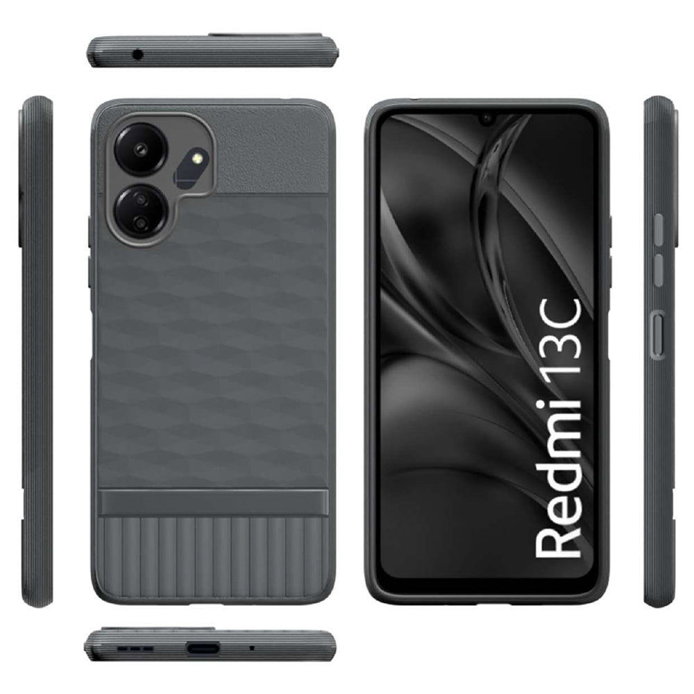 Shockproof Flexible Soft Silicone Back Cover for Mi Redmi 13C 4G / Poco C65 4G