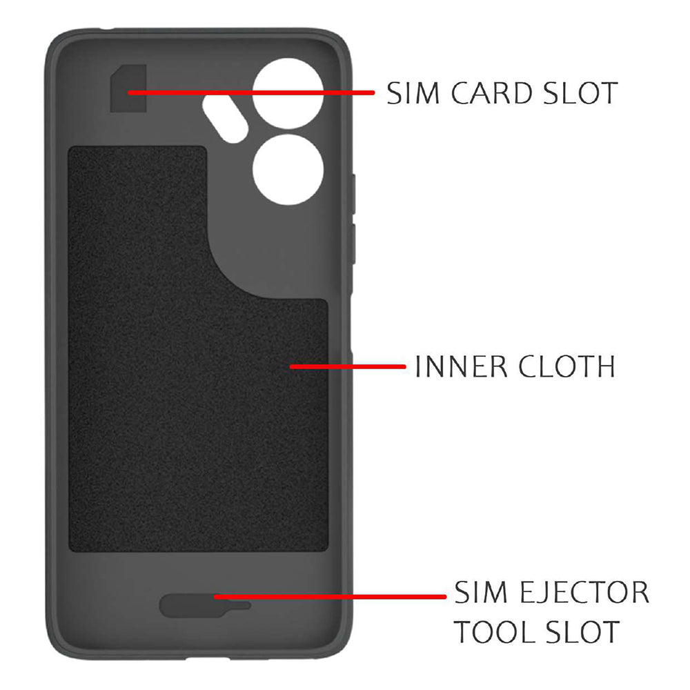 Shockproof Flexible Soft Silicone Back Cover for Mi Redmi 13C 4G / Poco C65 4G
