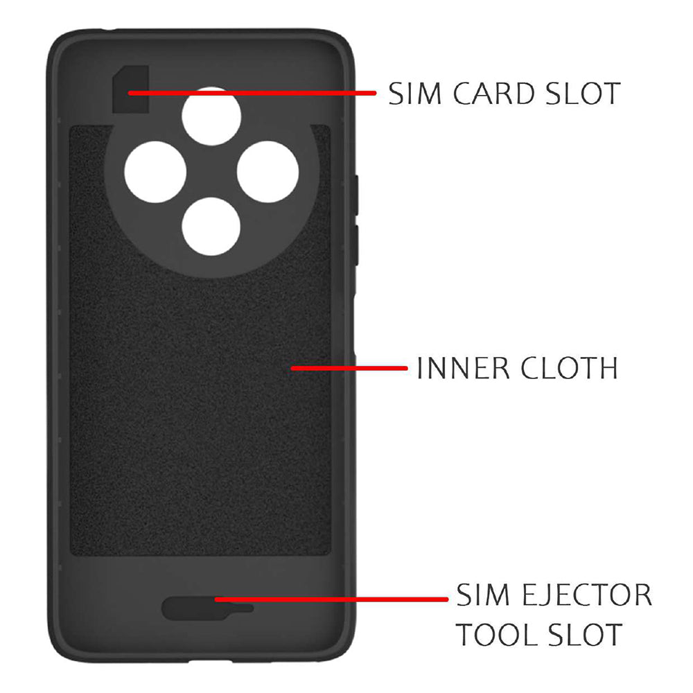 Shockproof Flexible Soft Silicone Back Cover for Mi Redmi A4 5G / 14C 5G / 14R 5G / Poco C75 5G / M7 5G
