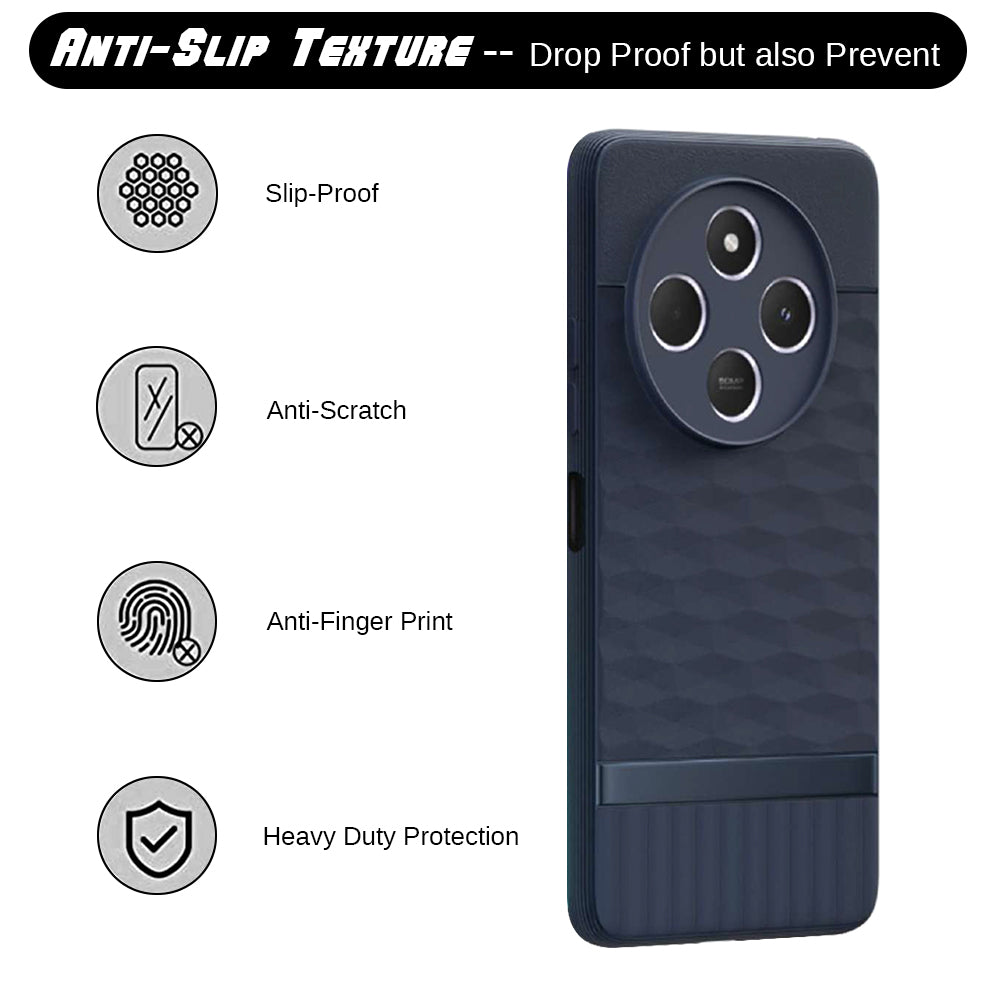 Shockproof Flexible Soft Silicone Back Cover for Mi Redmi A4 5G / 14C 5G / 14R 5G / Poco C75 5G / M7 5G