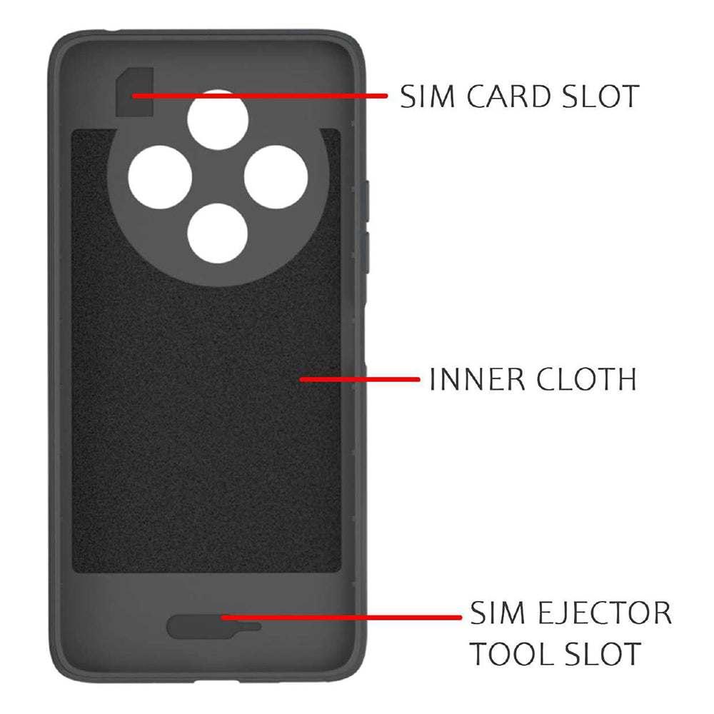 Shockproof Flexible Soft Silicone Back Cover for Mi Redmi A4 5G / 14C 5G / 14R 5G / Poco C75 5G / M7 5G