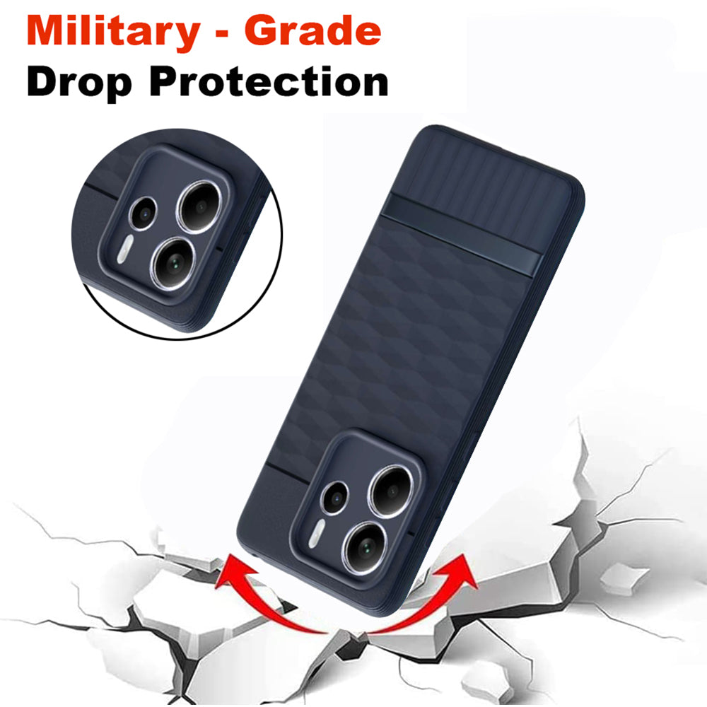 Shockproof Flexible Soft Silicone Back Cover for Mi Redmi Note 14 5G