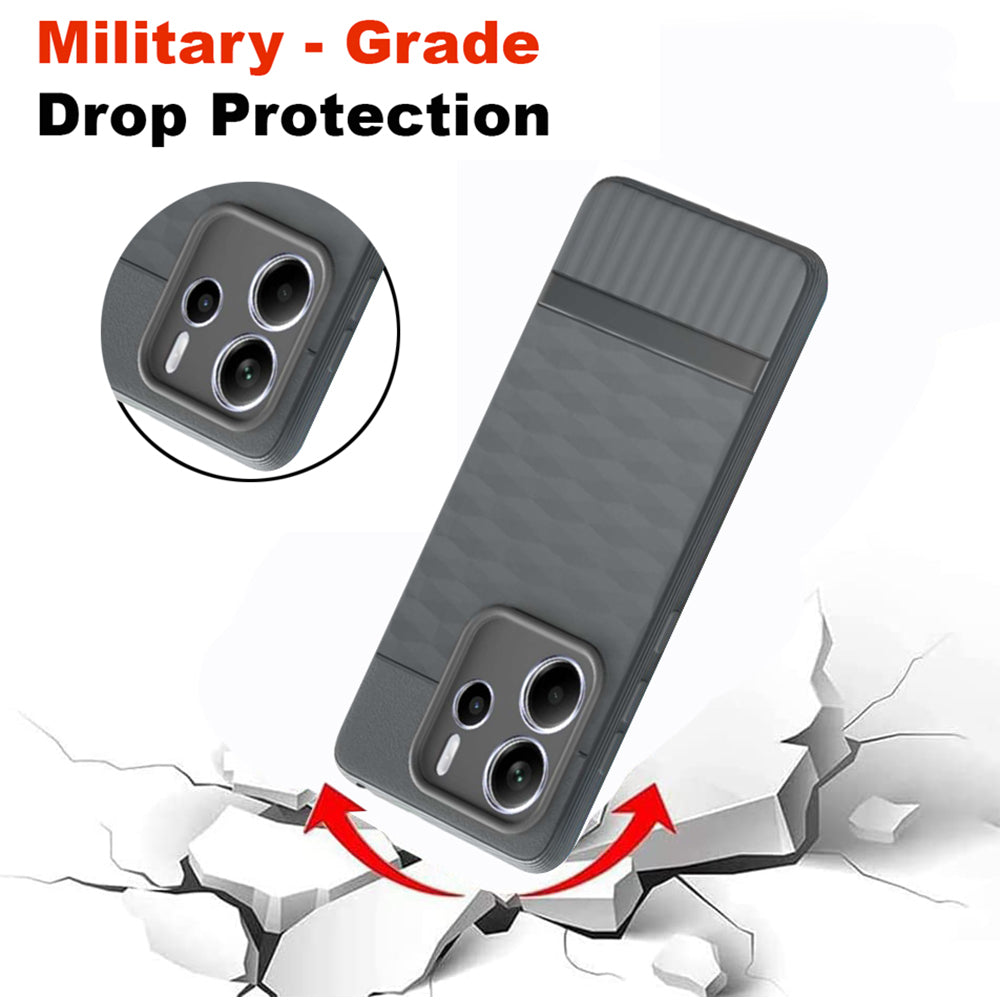 Shockproof Flexible Soft Silicone Back Cover for Mi Redmi Note 14 5G