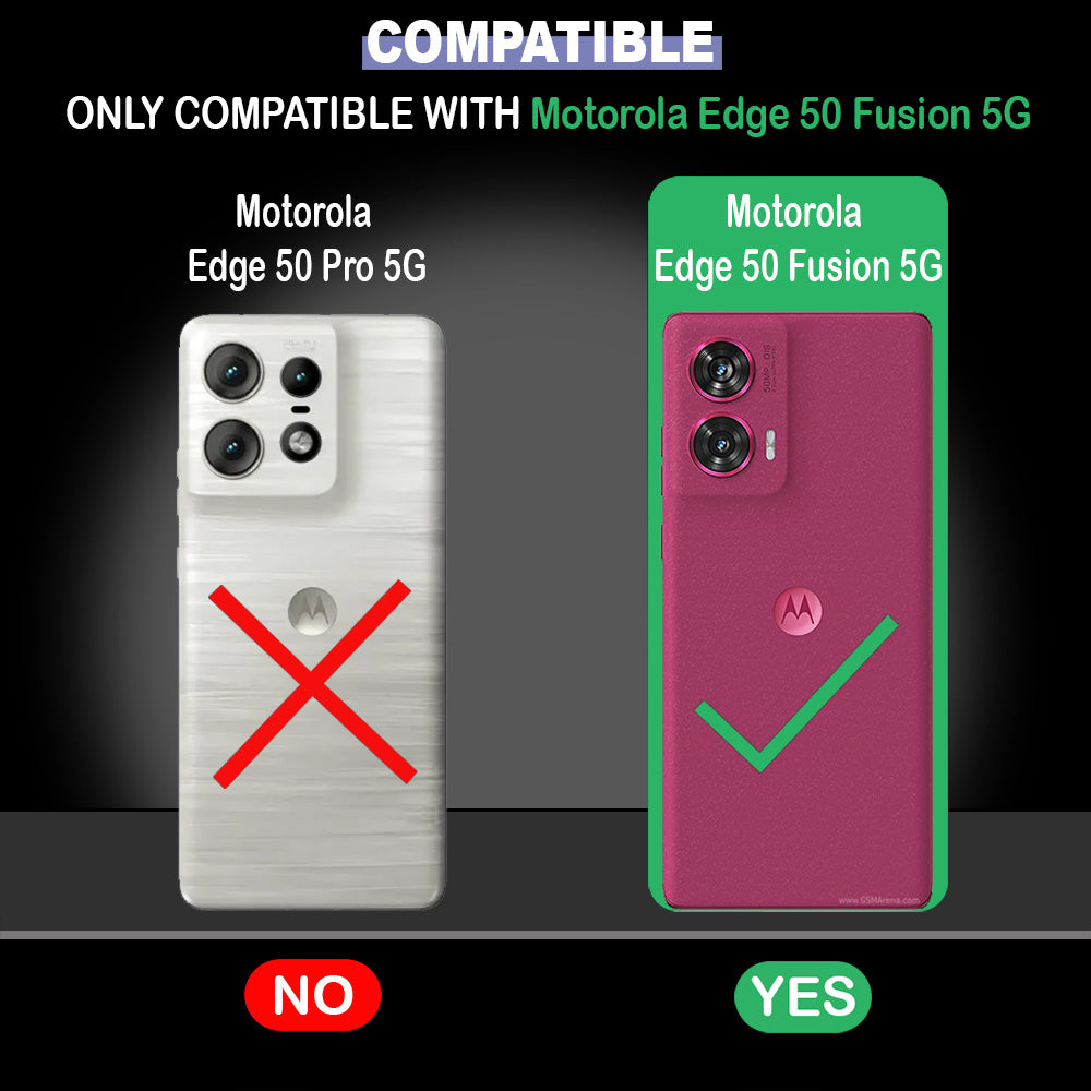 Shockproof Flexible Soft Silicone Back Cover for Motorola Moto Edge 50 Fusion 5G / G96 5G