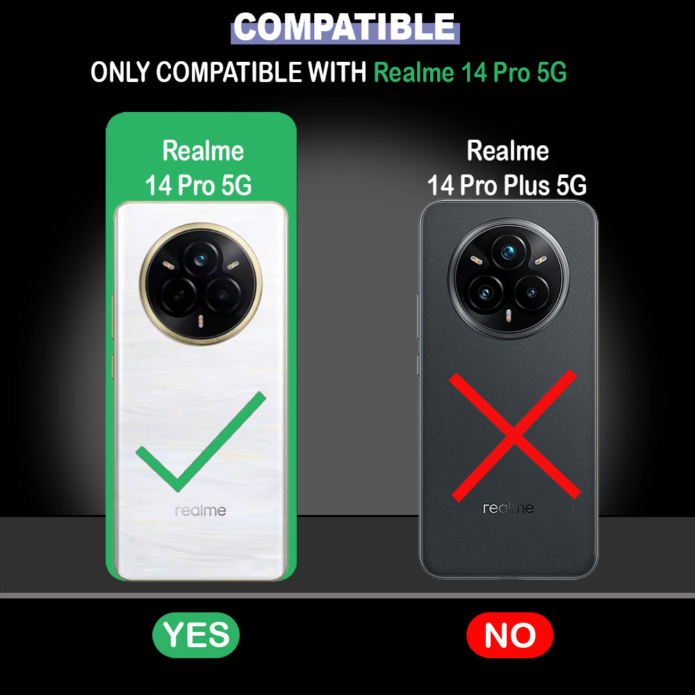 Shockproof Flexible Soft Silicone Back Cover for Realme 14 Pro 5G