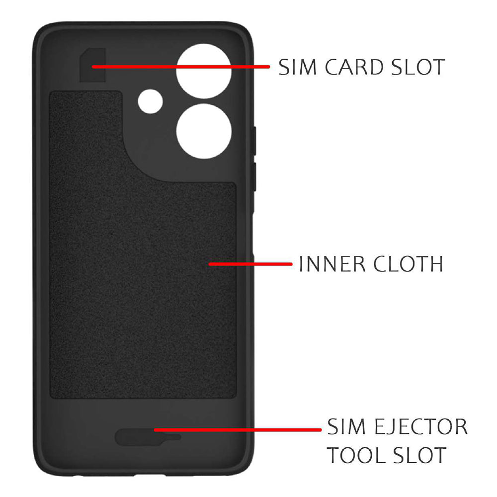 Shockproof Flexible Soft Silicone Back Cover for Realme C61 4G / Narzo N61 4G