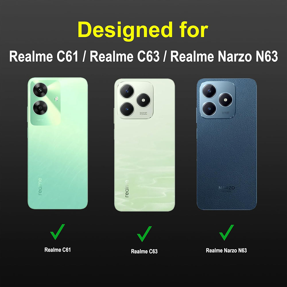 Shockproof Flexible Soft Silicone Back Cover for Realme C61 4G / Narzo N61 4G