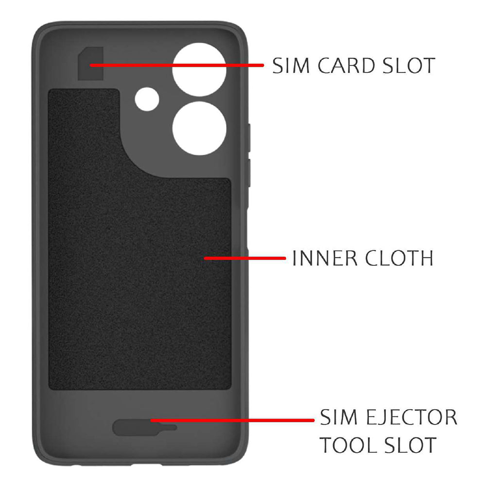 Shockproof Flexible Soft Silicone Back Cover for Realme C61 4G / Narzo N61 4G