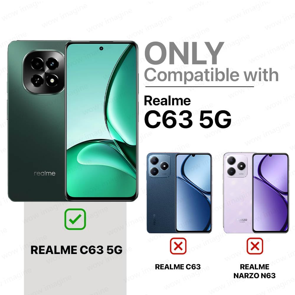 Shockproof Flexible Soft Silicone Back Cover for Realme C63 5G