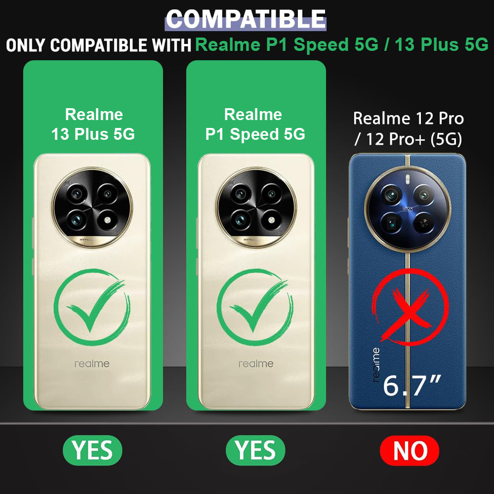 Shockproof Flexible Soft Silicone Back Cover for Realme 13 Plus 5G / P1 Speed 5G