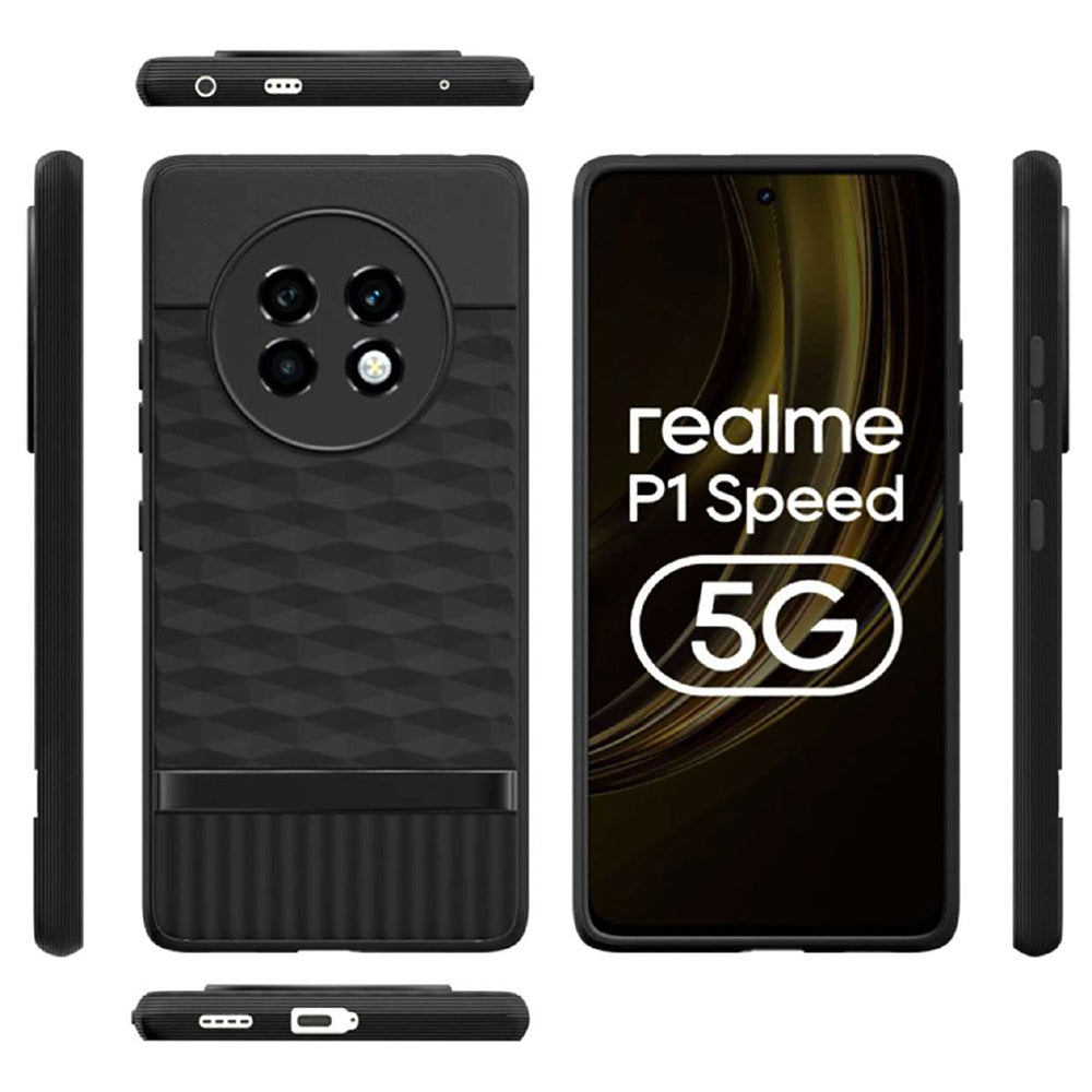 Shockproof Flexible Soft Silicone Back Cover for Realme 13 Plus 5G / P1 Speed 5G