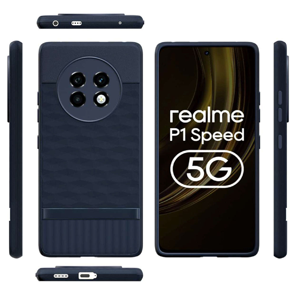 Shockproof Flexible Soft Silicone Back Cover for Realme 13 Plus 5G / P1 Speed 5G
