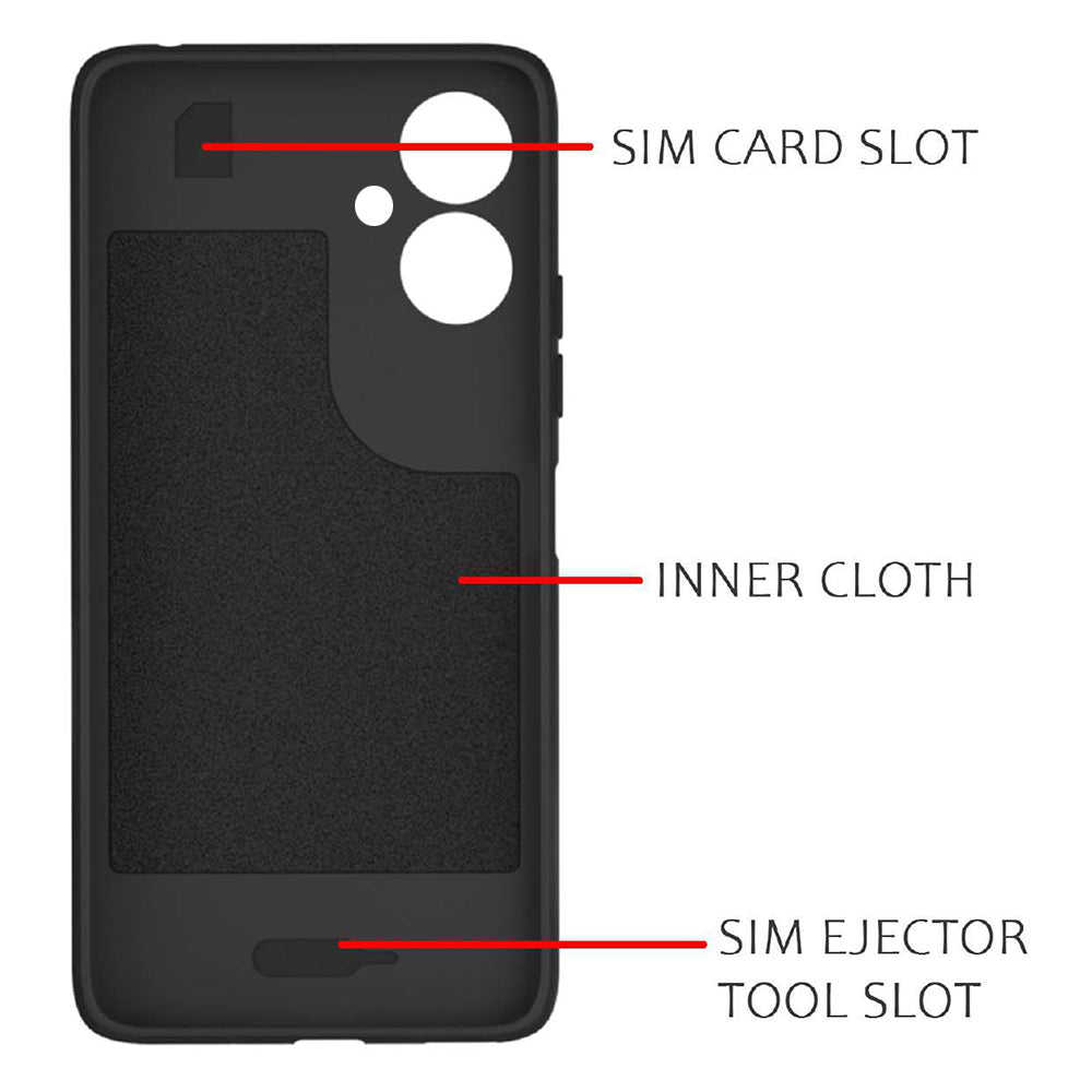 Shockproof Flexible Soft Silicone Back Cover for Mi Redmi 13C 5G / Poco M6 5G