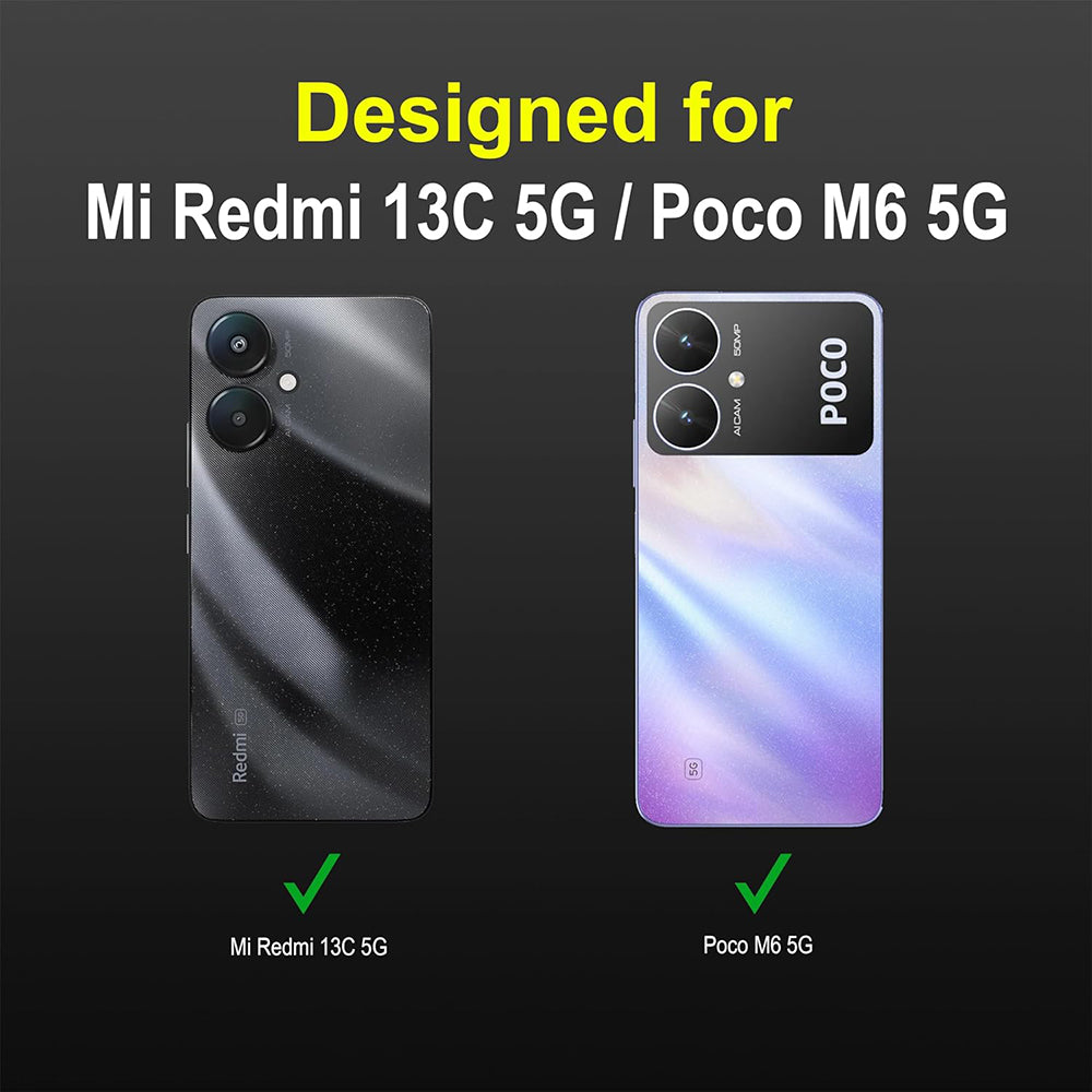 Shockproof Flexible Soft Silicone Back Cover for Mi Redmi 13C 5G / Poco M6 5G
