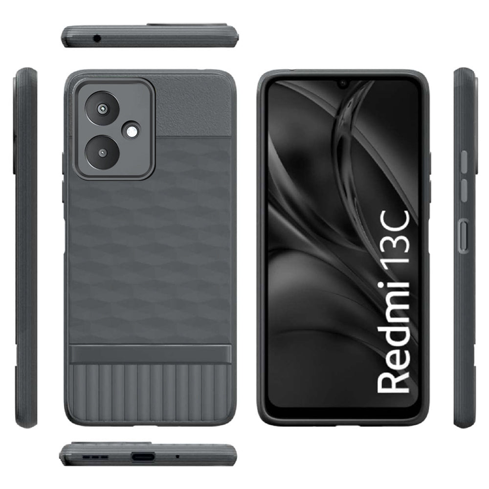 Shockproof Flexible Soft Silicone Back Cover for Mi Redmi 13C 5G / Poco M6 5G