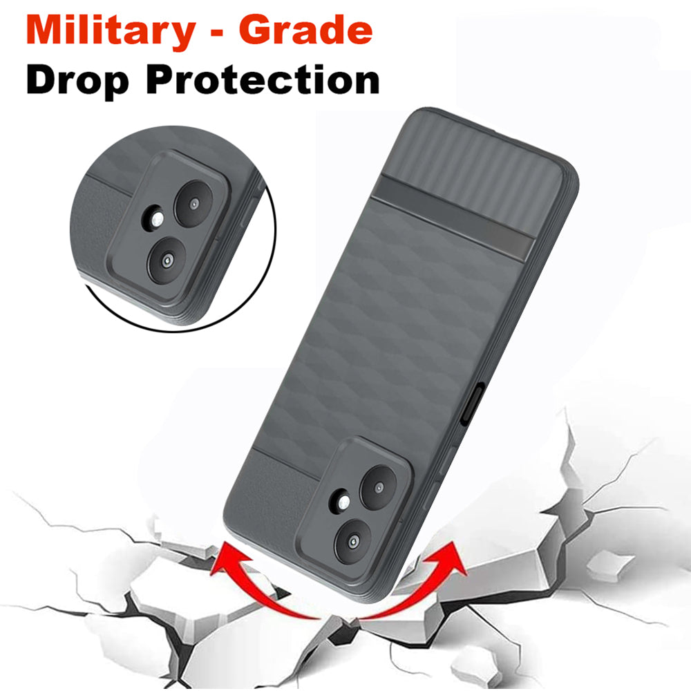 Shockproof Flexible Soft Silicone Back Cover for Mi Redmi 13C 5G / Poco M6 5G