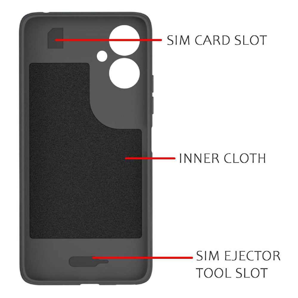 Shockproof Flexible Soft Silicone Back Cover for Mi Redmi 13C 5G / Poco M6 5G