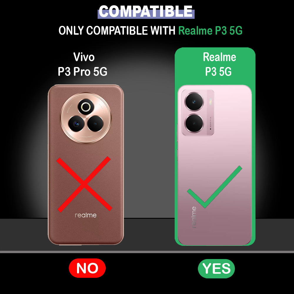 Shockproof Flexible Soft Silicone Back Cover for Realme P3 5G