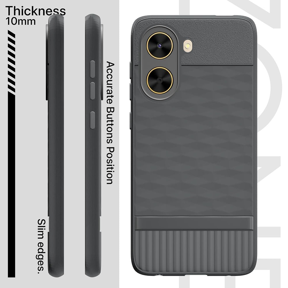 Shockproof Flexible Soft Silicone Back Cover for Poco C71 4G / Mi Redmi A5 4G