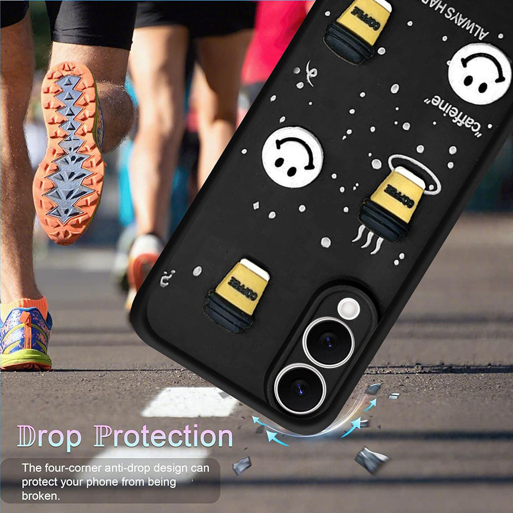 Coffee Mug Theme & Smile Design Back Cover for Samsung Galaxy S25 Edge 5G