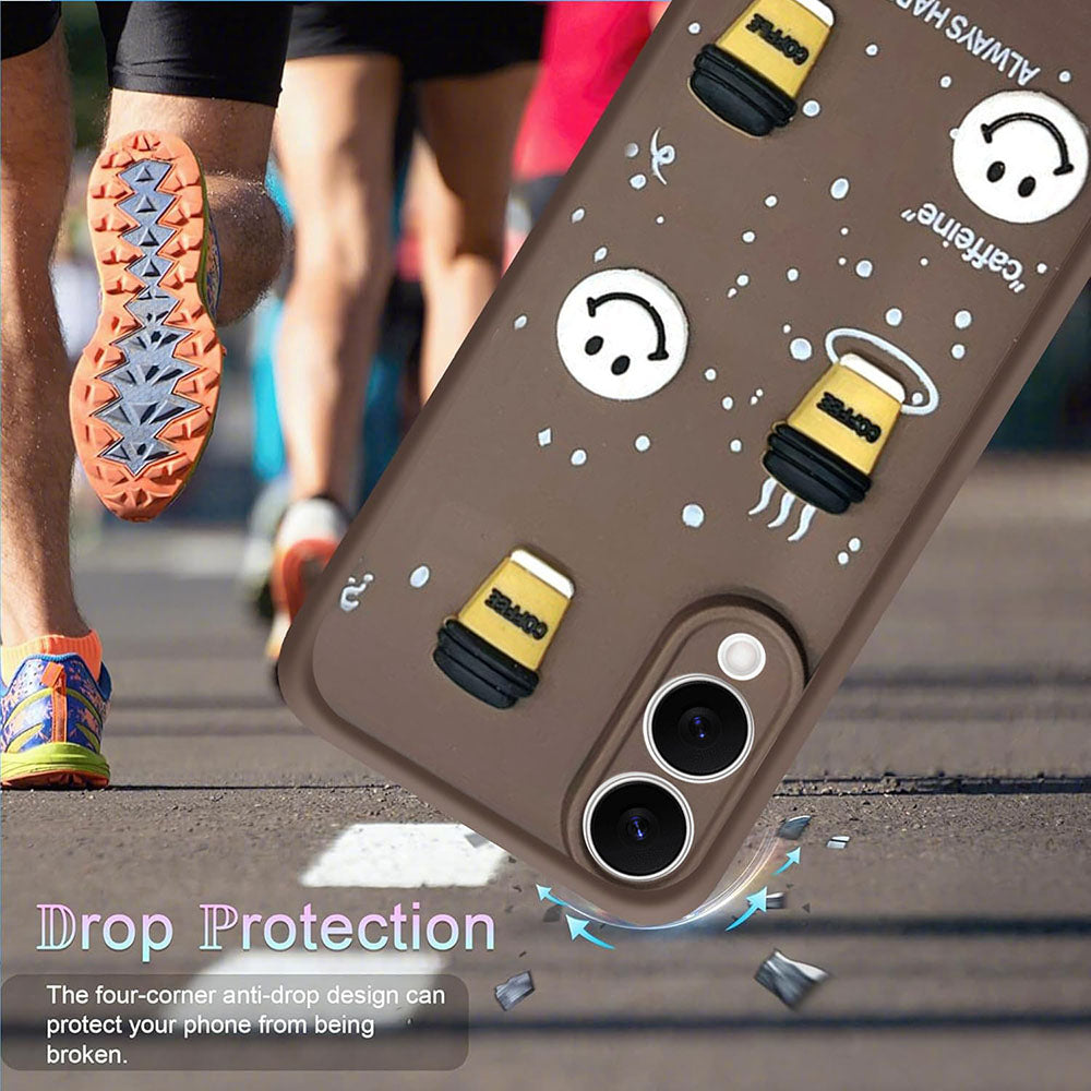 Coffee Mug Theme & Smile Design Back Cover for Samsung Galaxy S25 Edge 5G