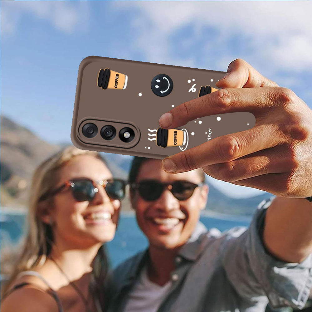 Coffee Mug Theme & Smile Design Back Cover for OnePlus Nord 5 5G