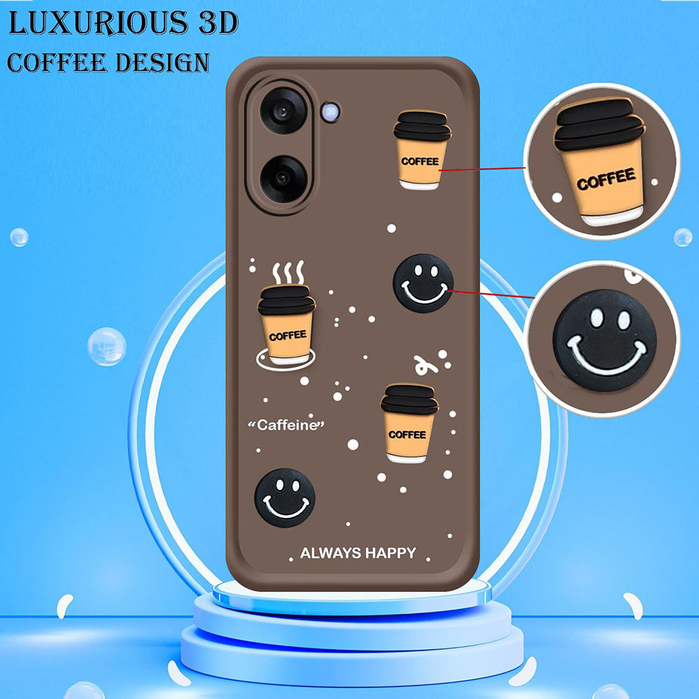 Coffee Mug Theme & Smile Design Back Cover for OnePlus Nord CE5 5G