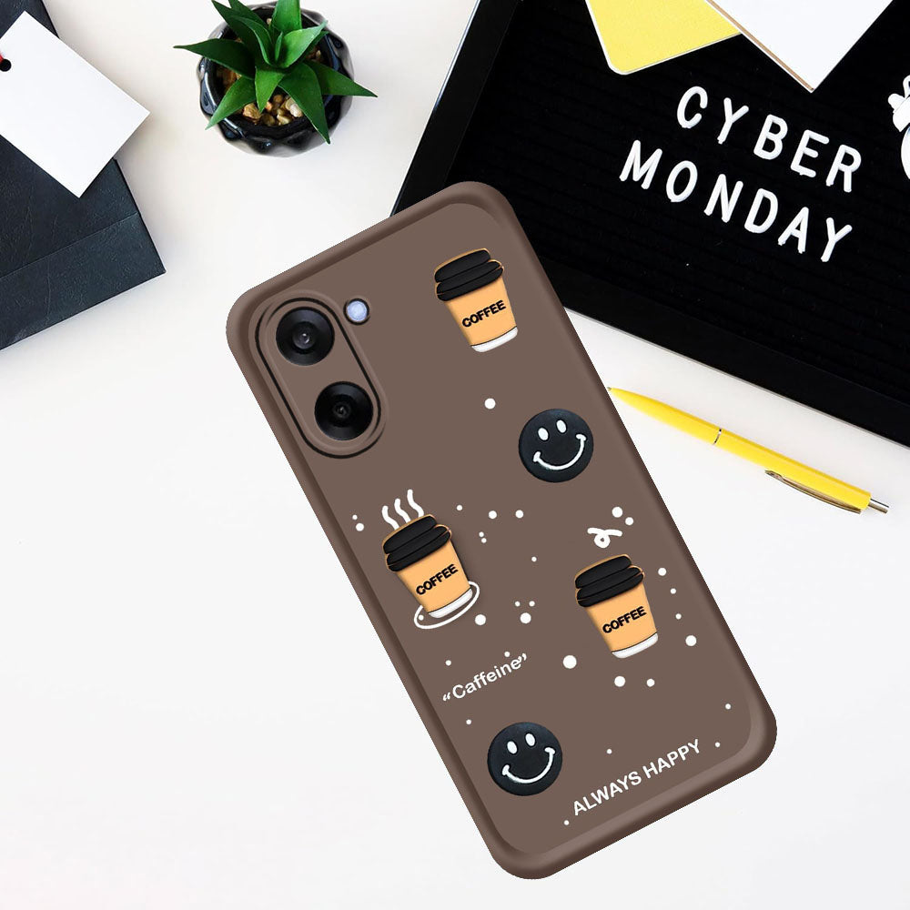 Coffee Mug Theme & Smile Design Back Cover for OnePlus Nord CE5 5G