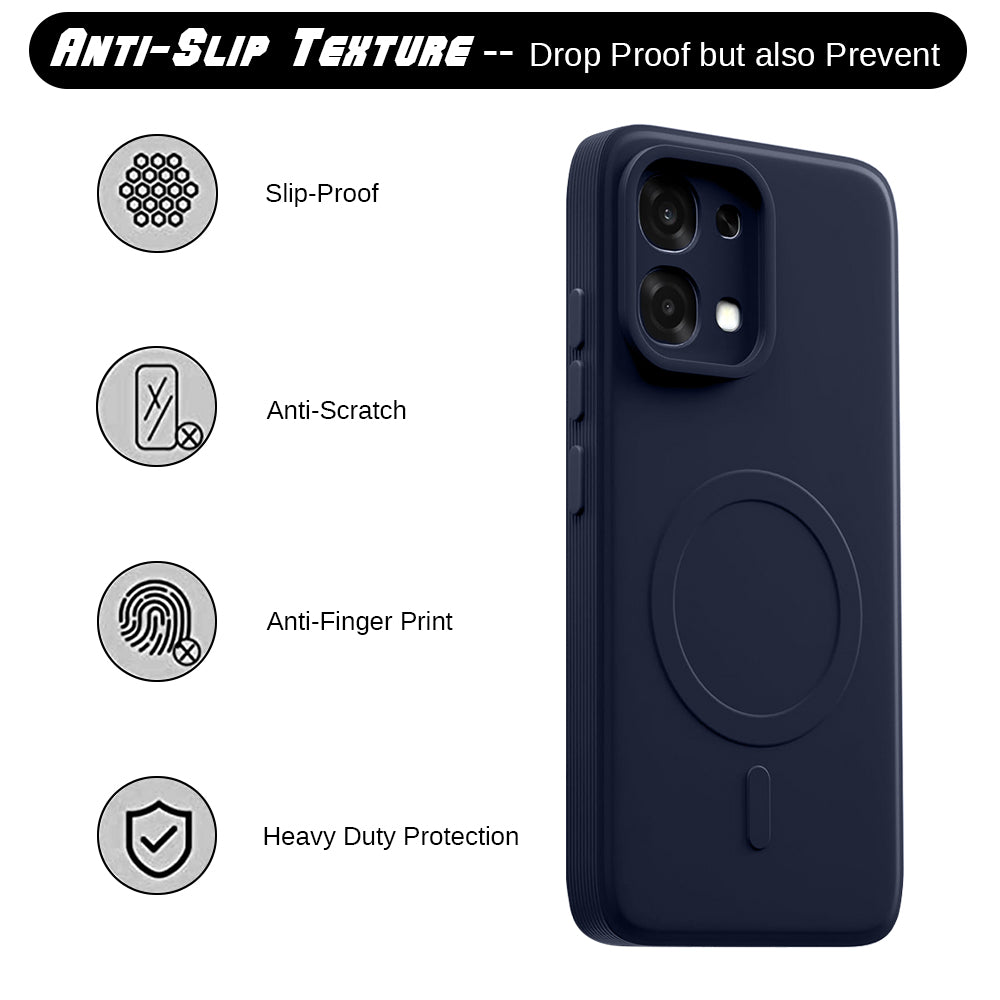 2 MM MagFit Ring Design (Non-Magnetic) Liquid Silicone Case Oppo F31 5G