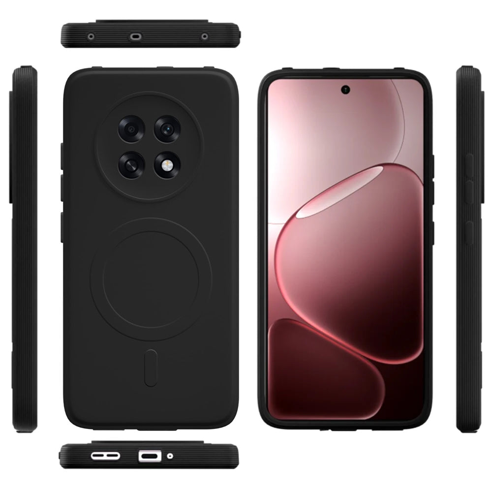 2 MM MagFit Ring Design (Non-Magnetic) Liquid Silicone Case Oppo F31 Pro Plus 5G