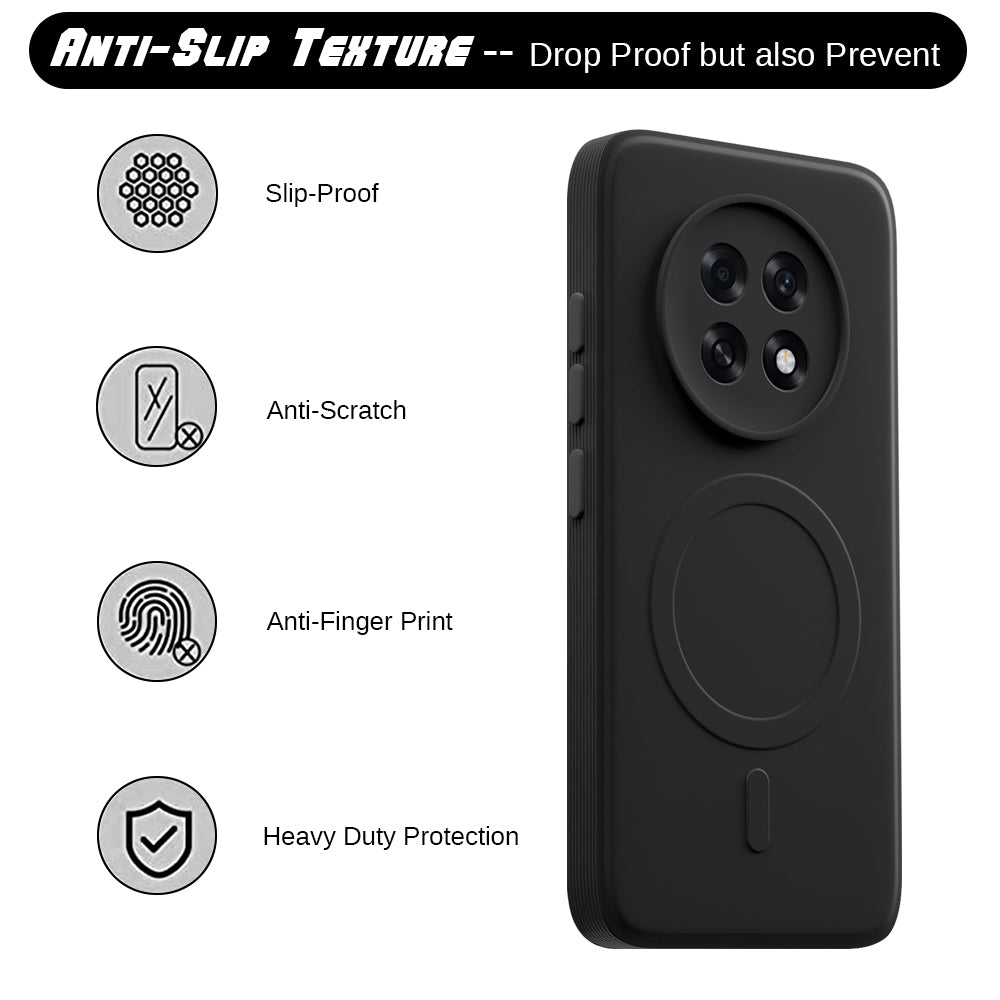 2 MM MagFit Ring Design (Non-Magnetic) Liquid Silicone Case Oppo F31 Pro Plus 5G