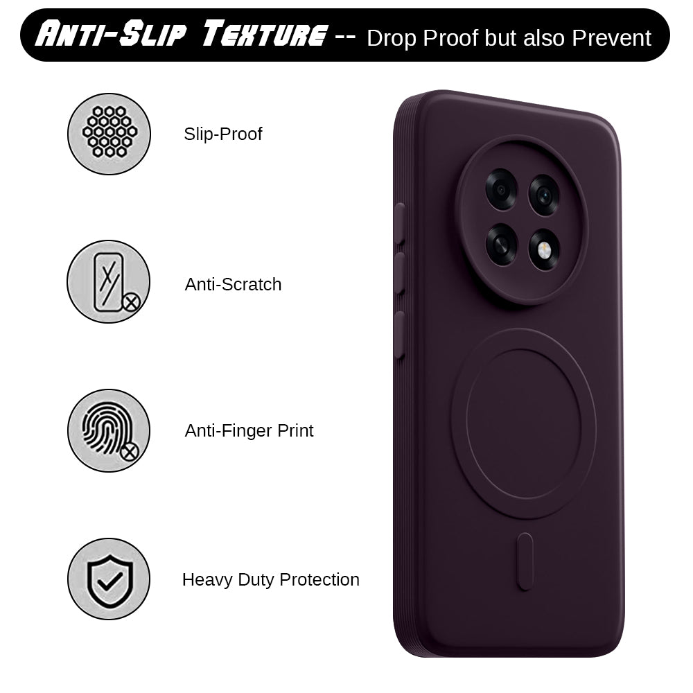 2 MM MagFit Ring Design (Non-Magnetic) Liquid Silicone Case Oppo F31 Pro Plus 5G