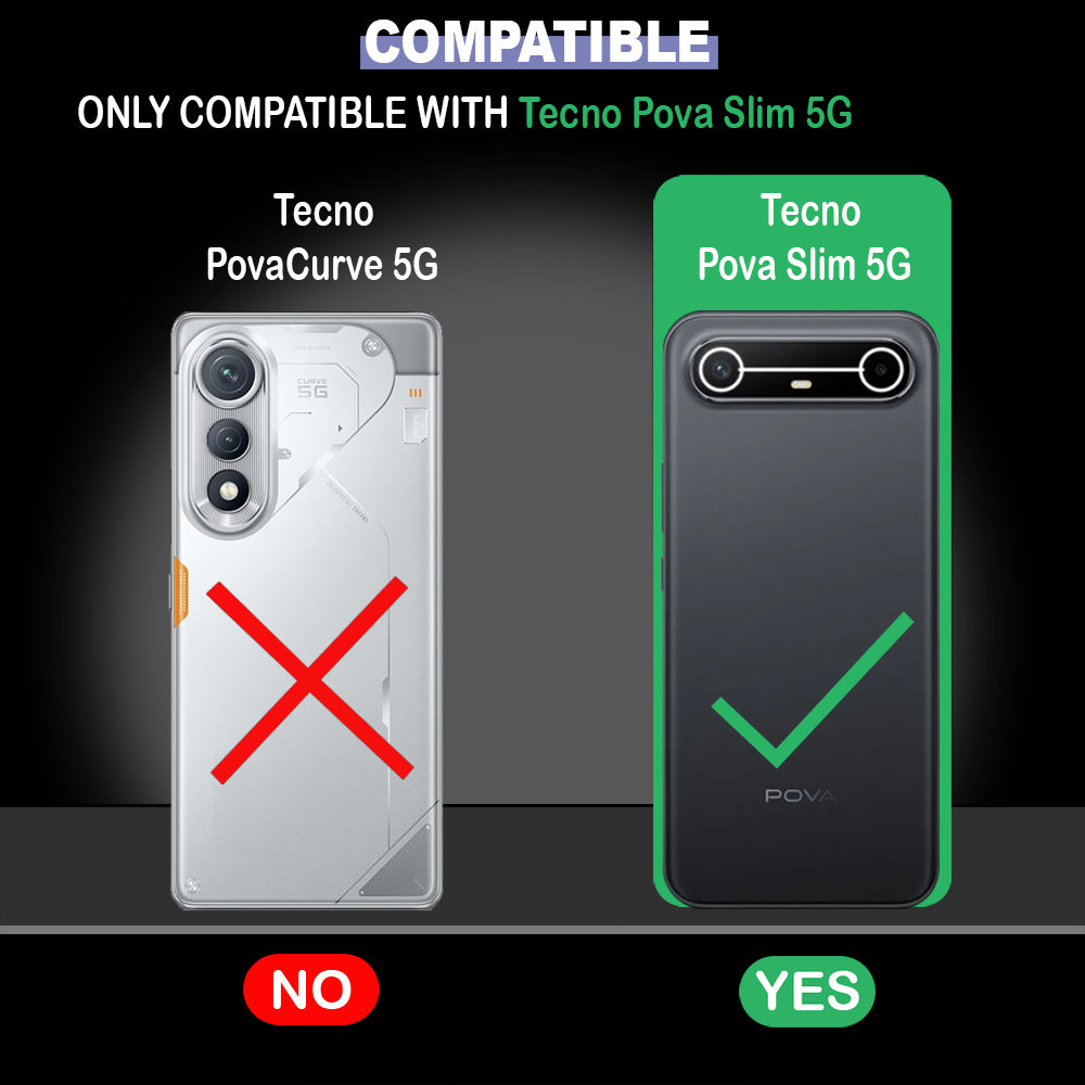 2 MM MagFit Ring Design (Non-Magnetic) Liquid Silicone Case Tecno Pova Slim 5G