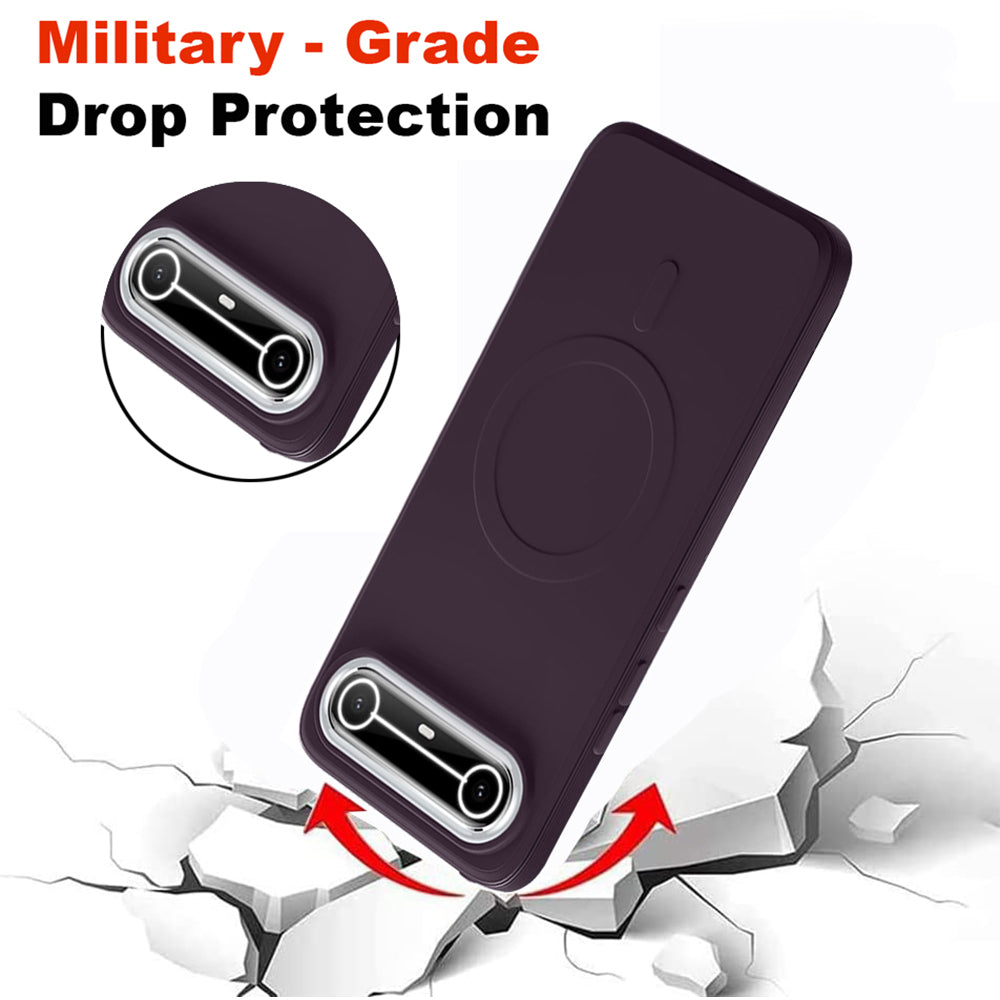 2 MM MagFit Ring Design (Non-Magnetic) Liquid Silicone Case Tecno Pova Slim 5G