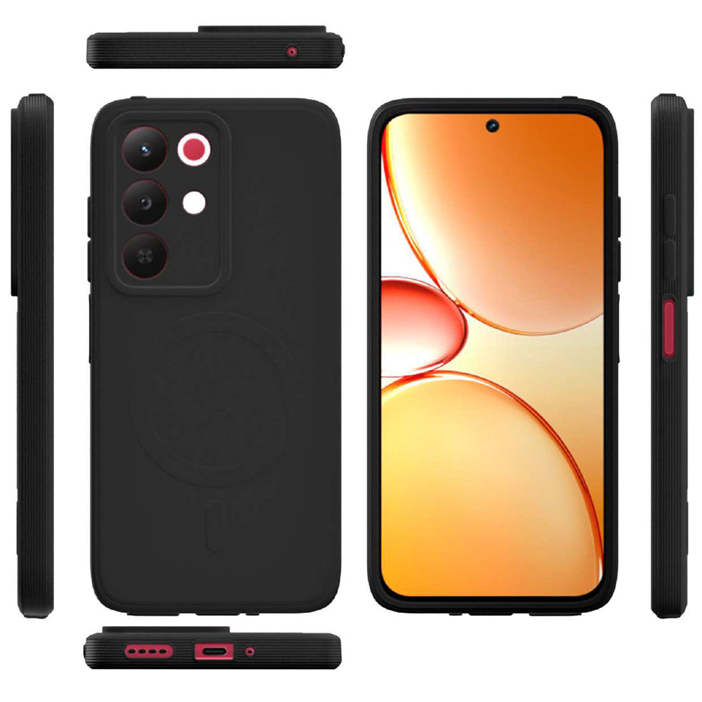 2 MM MagFit Ring Design (Non-Magnetic) Liquid Silicone Case Realme 15x 5G