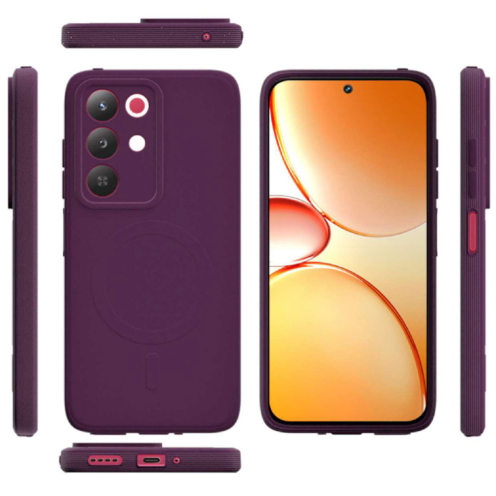 2 MM MagFit Ring Design (Non-Magnetic) Liquid Silicone Case Realme 15x 5G