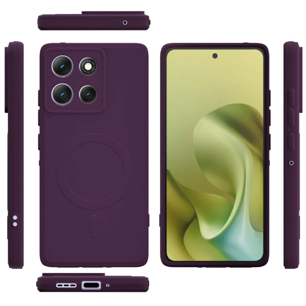 2 MM MagFit Ring Design (Non-Magnetic) Liquid Silicone Case Motorola Moto G86 5G / G86 Power 5G