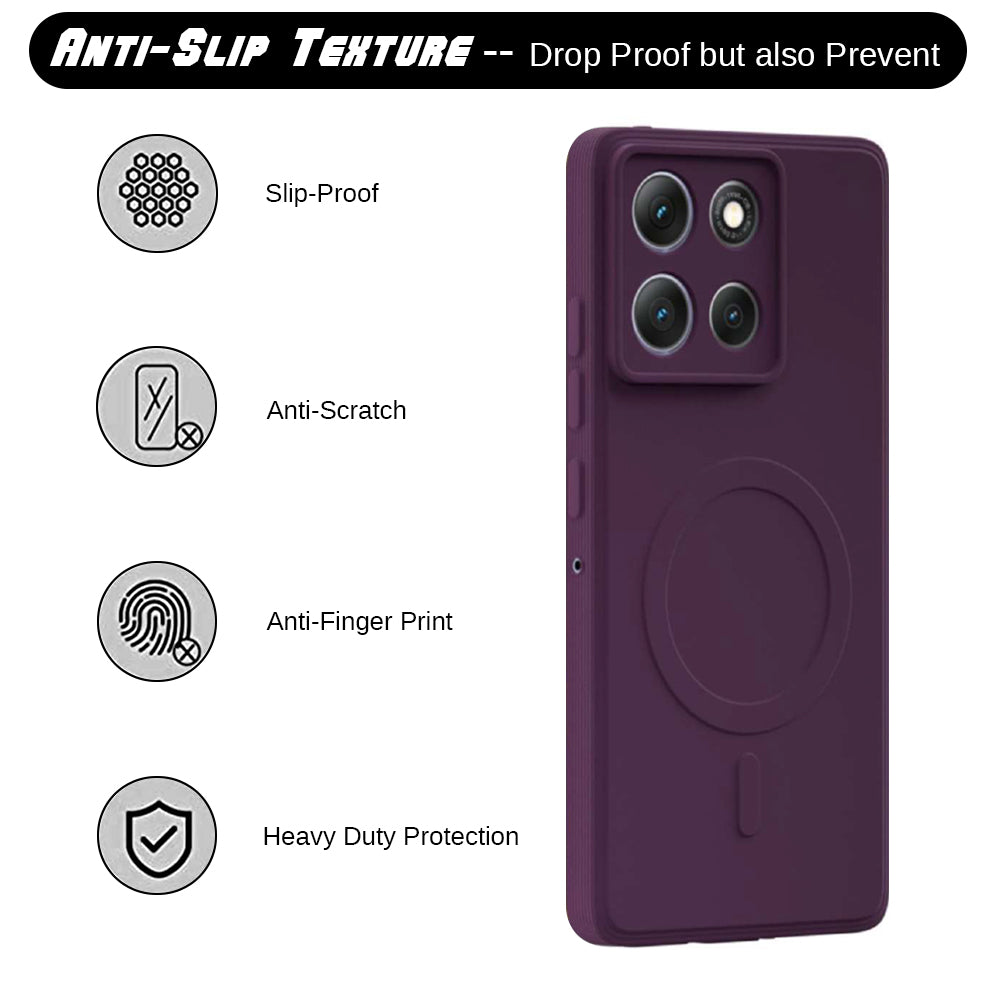 2 MM MagFit Ring Design (Non-Magnetic) Liquid Silicone Case Motorola Moto G86 5G / G86 Power 5G