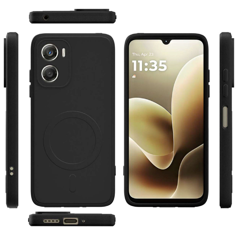 2 MM MagFit Ring Design (Non-Magnetic) Liquid Silicone Case Motorola Moto G06 4G / G06 Power 4G