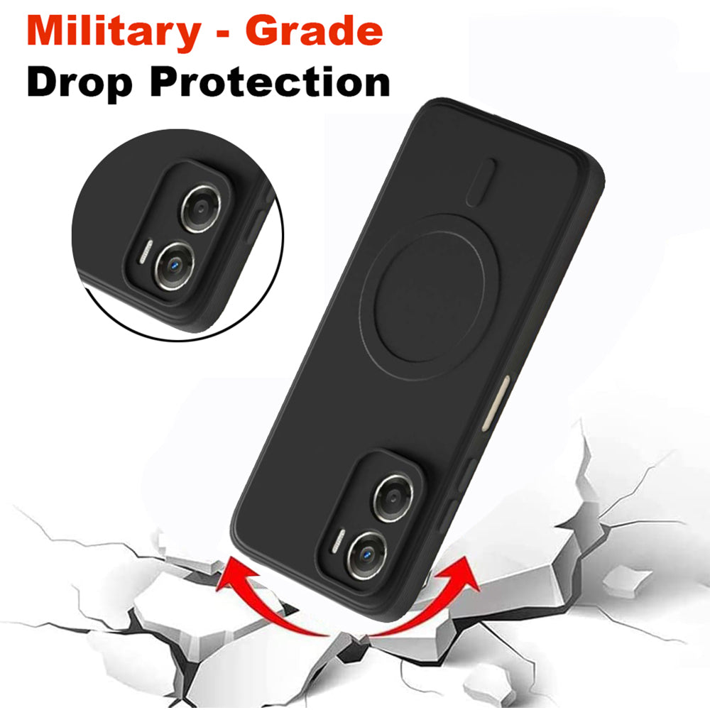 2 MM MagFit Ring Design (Non-Magnetic) Liquid Silicone Case Motorola Moto G06 4G / G06 Power 4G