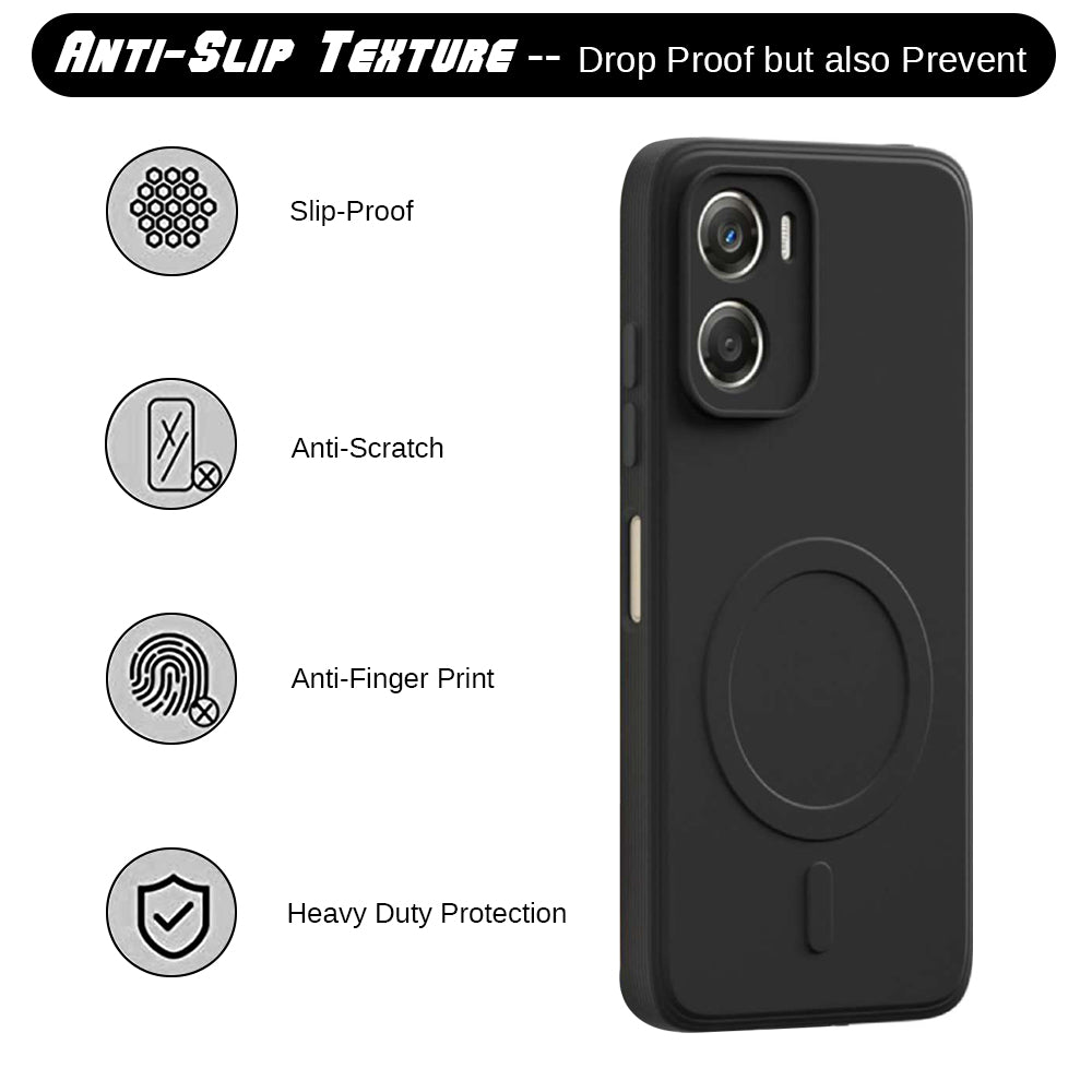 2 MM MagFit Ring Design (Non-Magnetic) Liquid Silicone Case Motorola Moto G06 4G / G06 Power 4G